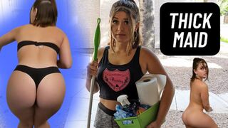 Casting Curvy: My Thick Maid Cleans Naked For A Good Review