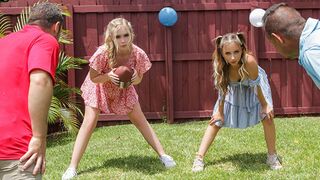 DaughterSwap - Macy Meadows & Krissy Knight Get Naughty With Old Stud In Front Of Their Stepdad