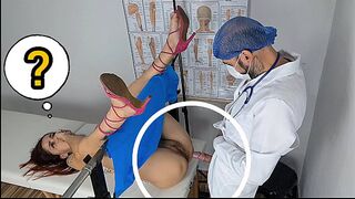 Gynecologist playing with patient's pussy!