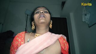 Desi Indian Kavita close up fuck with hairy pussy and happy riding