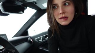 Накачал её рот спермой!!! Публичный секс в авто.