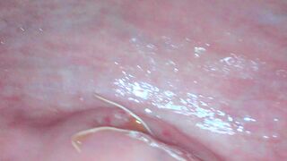 Gaping cunt and cervix show