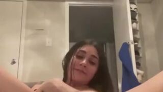 Little Loud Girl Fingers Herself Until She Cums