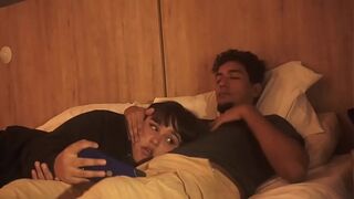 I'm sleepy, stepbrother, let me lie between your legs, but please don't put your penis in my mouth!!