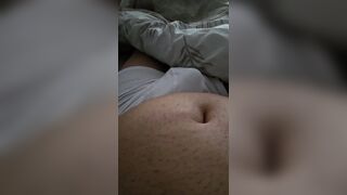 Step mom hand slip under step son white panties get his hard dick