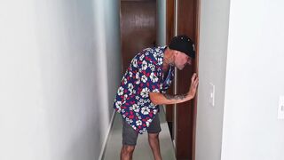 Old Man Chases Young Girl and Fucks Her in the Bathroom