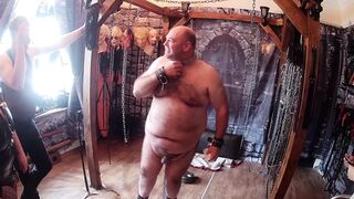 Part 4:- Lanista Bear and Domina Satana teaches Mistress Izar and Master Izar