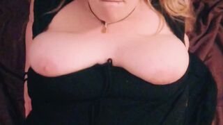 long haired chubby blonde squirts all over her wall mounted dildo missionary