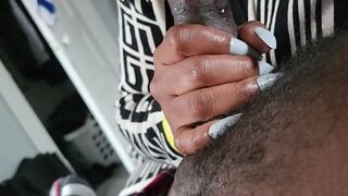 EBONY MILF GIVES STEPSON SLOPPY TOPPY