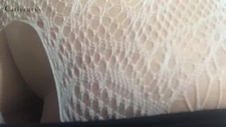 Bending over in a short skirt! Showing my ass and rubbing my holes!