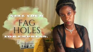 Sell Your Fag Holes for Me. eKRYSTALLINE Ebony Findom Encouraged Bi Faggot