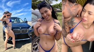 naughty brunette had sex in the abandoned kiosk by the sea - Drii Cordeiro